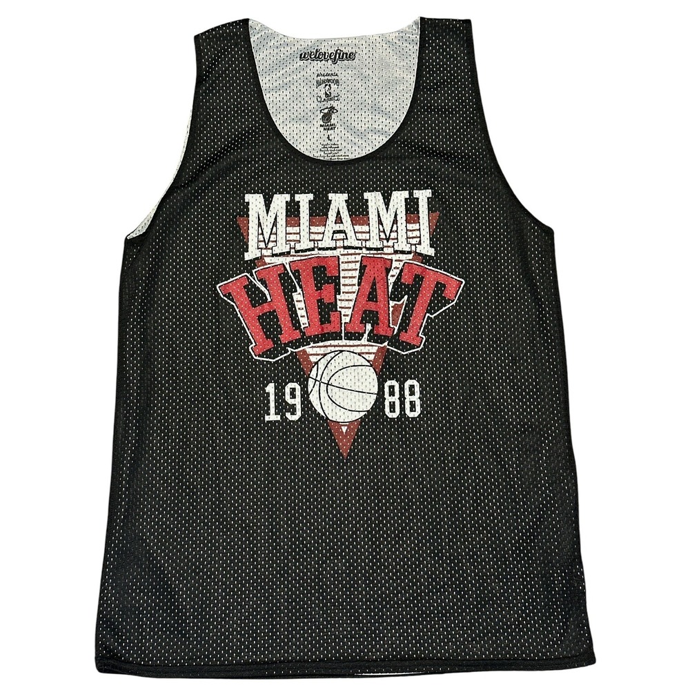 Miami Heat 1988 NBA Hardwood Classics Rare Basketball Mesh Jersey Men's Size L